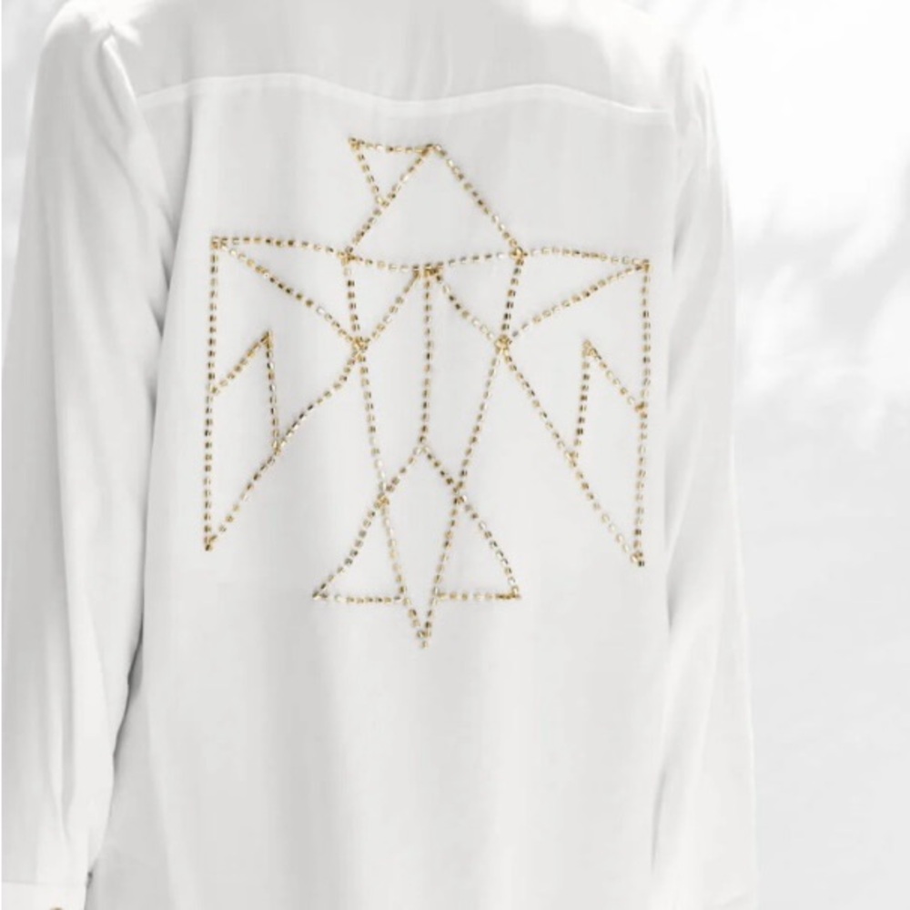 Chic White Button-Down Shirt - image 3